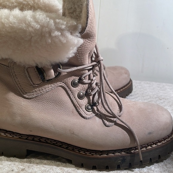 Sorel Shearling Vintage Nubuck Pisa Wool Plush Lined Lace Up Hiking Boots - Picture 12 of 13